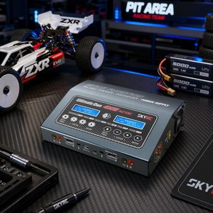 Chargeur-déchargeur intelligent SkyRC D400 Ultimate <span class=keywords><strong>Duo</strong></span> 400W AC/<span class=keywords><strong>DC</strong></span> à double entrée 20A pour batterie LiPo 1-6S - Product Image 1