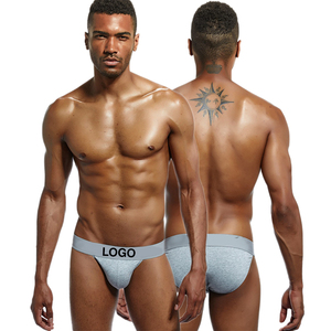 Sous-vêtements pour hommes en <span class=keywords><strong>coton</strong></span> biologique Boxershorts Low Rise <span class=keywords><strong>Tanga</strong></span> Mini Bikini Lingerie sexy Caleçons personnalisés - Product Image 4