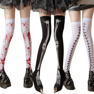 Halloween Horror vampiro enfermera Cosplay chica esqueleto medias <span class=keywords><strong>disfraz</strong></span> fiesta accesorios decorado JK medias - Product Image 1