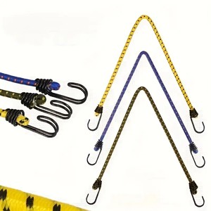 Tali <span class=keywords><strong>Bungee</strong></span> Lipat Portabel 2 Pengait Tali Elastis Tugas Berat Kelas Laut untuk Mengikat Barang di Mobil saat Berkemah - Product Image 2