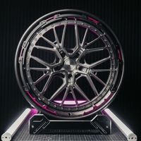 Jantes forgées sur mesure en 2 parties 6061-T6 avec anneau aérodynamique 19 20 21 22 pouces, design maillé, jantes en alliage compatibles avec le style CR13 AERO+ V2
