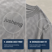 Maßgeschneidertes Herren-T-Shirt, 170 g/m², enzymgewaschen, aus schwerem Langstapel-Baumwollstoff, kastiger Oversize-Schnitt, doppelt genäht, atmungsaktiv, unbedruckt
