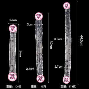 Double Headed Dildo <b>TPE</b> Soft Realistic Adult Toy For Masturbation And Penetration Three Sizes Available - Product Image 3