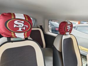 <span class=keywords><strong>San</strong></span> <span class=keywords><strong>Francisco</strong></span> 49ers 2025 diskon besar sarung bantal mobil kustom kualitas tinggi perkumpulan Wanita sarung bantal mobil penutup sandaran kepala kursi mobil - Product Image 4