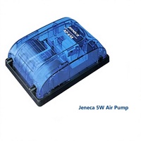 Pompe à air réglable silencieuse Jeneca 3W 5W pour aquarium, aérateur en plastique rectangulaire, économe en énergie, pour usage intérieur, extérieur, patio et aquarium.