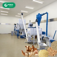 Usine de fabrication de granulés d'aliments pour animaux 5-7 T/H entièrement automatique avec contrôle PLC