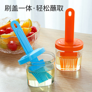 Silicone Oil <b>Brush</b> With Bottle Small Oil Dispenser Basting <b>Brush</b> For Baking BBQ Tools Durable High Temperature Resistant - Product Image 4