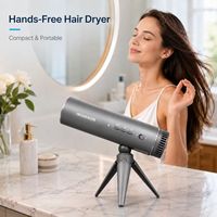 Sèche-cheveux portable sur pied 1200W, séchage rapide, haute vitesse, réduit les frisottis, mains libres, idéal pour les voyages