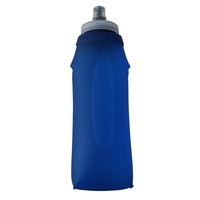 Bouteille pliable en silicone de 600 ml, gourde pliable sans BPA, bouteille souple pour la course à pied et les sports, gourde en plastique
