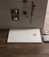 Receveur de douche en quartz artificiel texturé couleur personnalisée, structure entièrement solide, durable, pour salle de bain d'hôtel de luxe