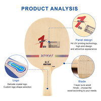 Raquette de tennis de table Hinoki à une couche, professionnelle, compétitive, avec logo personnalisé