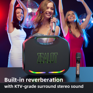 Hot ZE21M 250W Waterproof Outdoor Wireless Party <b>Speaker</b> Dual Microphones RGB <b>LED</b> Lighting Battery-Powered Auxiliary ZE21M ZE21M - Product Image 5