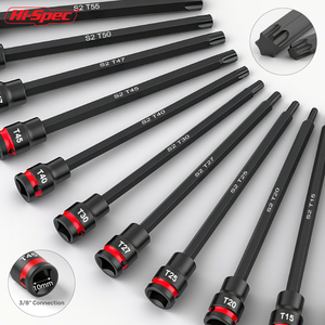 Набор ударных торцевых ключей и бит T10-T60 (24 шт.) с приводом 3/8 дюйма, из стали S2 и CR-V, для авторемонта - Product Image 4