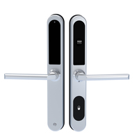 Serrure numérique à body mince en aluminium, pour porte coulissante, norme européenne 3585, mortaise, serrure à carte d'hôtel