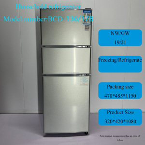 Réfrigérateur domestique combiné Offre Spéciale de 136 litres à trois portes multiples pour la maison et la cuisine - Product Image 2