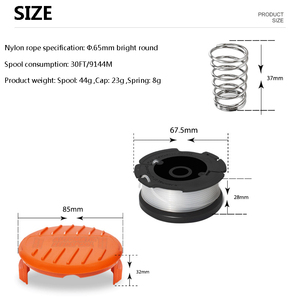Công nghiệp không dây tông đơ thay thế spool cap RC-100-P rc100p 385022-03 Tương thích cho màu đen và DECKER - Product Image 5