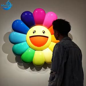 Nouvelle Décoration Murale Tournesol en Fibre de Verre, Sculpture DIY pour Intérieur et Extérieur, Statue de Jardin Décorative - Product Image 1