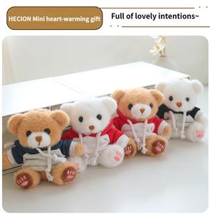 Portachiavi Peluche <span class=keywords><strong>Orsetto</strong></span> <span class=keywords><strong>con</strong></span> Felpa HECION, Bambola Orsacchiotto Personalizzabile <span class=keywords><strong>con</strong></span> Logo, Regalo per Amici e Famiglia, Decorazione - Product Image 6