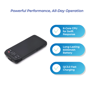 Terminal portátil industrial UHF RFID Android 9 4G WiFi IP65 ABS con lector NFC y escáner de códigos para gestión de activos - Product Image 3
