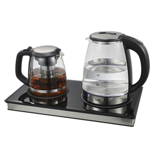 Hervidor de Agua Eléctrico Inalámbrico de Vidrio, Portátil, Estilo Turco, 1.8 Litros, Apagado Automático Rápido, para Hotel, con Bandeja, el Mejor - Product Image 1