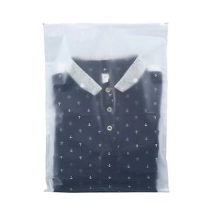Custom Matte/Frosted Biodegradable Plastic Packaging Zipper Bags, T Shirt Swimwear Zipper Clothing Bags With Logo