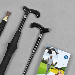 Popular Straight Promotion Business Crutch <b>Umbrella</b> Promotional Golf <b>Umbrella</b> With Silver UV Coated - Product Image 4