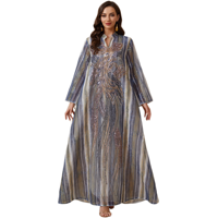 Robe Abaya Maxi Élégante de Soirée de Mariage Modeste de Dubaï, de Haute Qualité, en Tulle Brodé Respirant pour Femme
