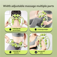 Masseur de jambes à 9 rouleaux YOUXIAN, matériau EVA+PP, longueur 27x25cm, soulagement des muscles des cuisses et rouleau d'étirement pour le yoga