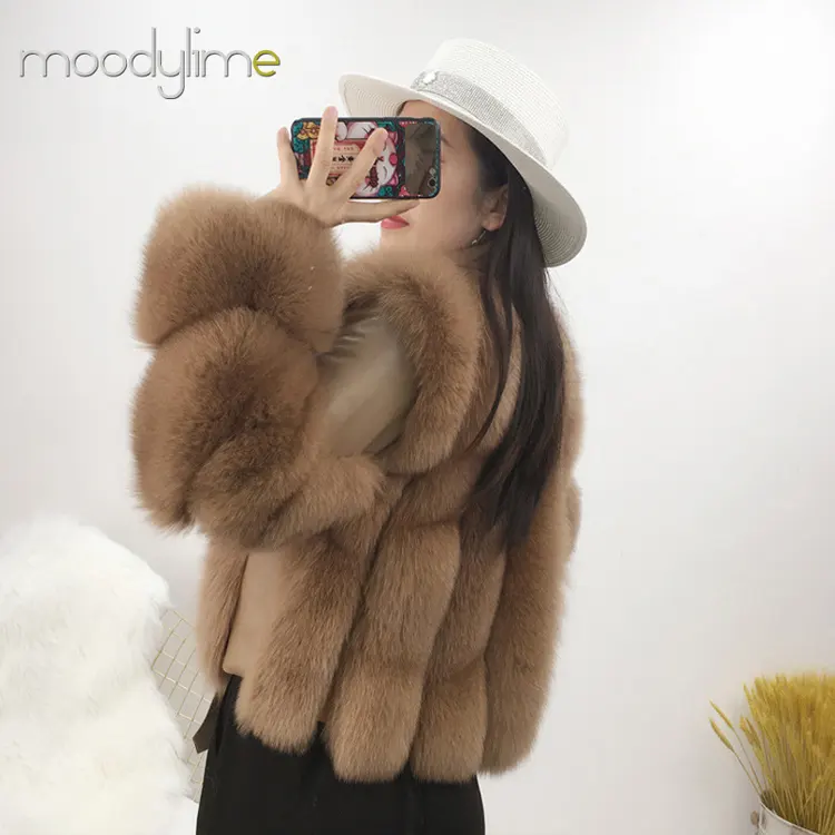 Manteau de luxe à manches longues pour femme, en laine artificielle, en renard et vison, livraison gratuite en chine