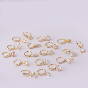 Anillo de <span class=keywords><strong>Nariz</strong></span> de Acero Inoxidable 20G con Zirconia en Forma de Gota de Agua, Piercing de <span class=keywords><strong>Nariz</strong></span>, Joyería de Personalidad - Product Image 6