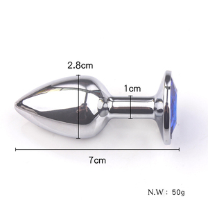 Venta al por mayor Mini plata de acero inoxidable de cristal Butt Plug G-Spot masajeador para adultos Lesbiann coqueteo Juguetes sexuales anales - Product Image 6