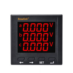 Driefasige digitale <span class=keywords><strong>voltmeter</strong></span> & ampèremeter met energiemeting RS485 LCD-display voor paneelgebruik - Product Image 1