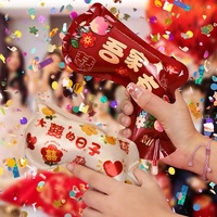 Pistolet lance-confettis gonflable écologique et non toxique pour fêtes, Diwali, baby shower, Halloween, Nouvel An