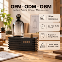 Diffuseur d'huiles essentielles nébulisant sans eau, silencieux, avec design LED, pour hôtel et maison, diffuseur d'arômes en bois