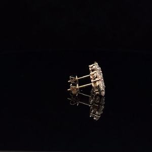 High Quality 10K 14K 18K Lab Grown Diamond Stud <strong>Earrings</strong> Pass Diamond Tester Screw <strong>Back</strong> Cluster 12mm Size - Product Image 2