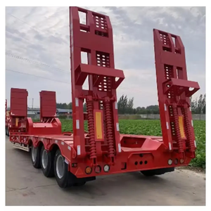 Camión semirremolque de cama baja Lowboy de servicio pesado 3 ejes 4 ejes 50ton 60ton Capacidad Camión Remolque - Product Image 1