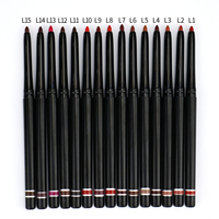 Pensil Lip Liner Label Pribadi Tahan Lama Tahan Air Krim Kontur Bibir Warna Pigmen Tinggi Produsen Makeup OEM Grosir