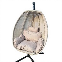 Fauteuil suspendu de jardin de style européen, balançoire en forme d'œuf, fournisseur de mobilier d'extérieur, fauteuil suspendu haut de gamme, balançoire de jardin contemporaine
