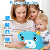 Tablette éducative pour enfants mignonne de 7 pouces, 2+32 Go, Android 13, tablette éducative robuste avec carte SIM pour enfants, cadeau