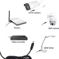 ESANN DC12V 0.5A-3A 6W-24W Wandnetzteil-Adapter mit 5.5x2.1mm DC-Kabel 1.2m AC100-240V