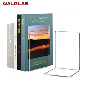 Porte-livres carrés en acrylique transparent minimaliste moderne, multi-pièces, en plastique vertical, pour le bureau, la <span class=keywords><strong>chambre</strong></span> à coucher, décoration, idée cadeau d'anniversaire - Product Image 3
