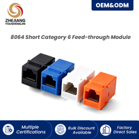 Coupleur Keystone RJ45 traversant couleur personnalisée, femelle-femelle, module Ethernet UTP pour plaques murales standard et panneaux de brassage