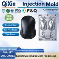 Cache-pile pour souris sans fil en ABS résistant aux chocs, finition brillante, moulage par injection, panneau incurvé personnalisé, outillage OEM ODM