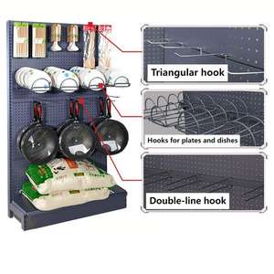 מדף סופרמרקט מפלדה, פלדת גלילים קרה איכותית, קל משקל, עצמאי, חד צדדי, מחורר, מדפי קמעונאות מהירים - Product Image 1