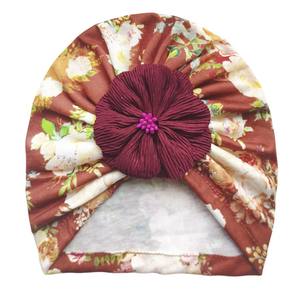 Nueva moda Floral estampado flores recién nacido cabeza envuelve colorido hecho a mano suave algodón elástico <span class=keywords><strong>turbante</strong></span> nudo sombreros fábrica al por mayor - Product Image 4