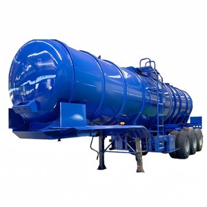 Semi-remorque citerne à soude caustique de 20 000 litres, 3 essieux, pour produits chimiques dangereux, avec réservoir en acier inoxydable et revêtement PE - Product Image 1