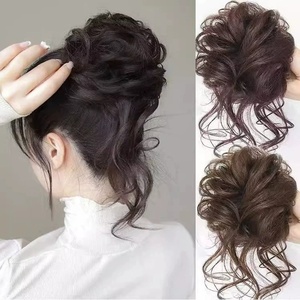 <span class=keywords><strong>Chignon</strong></span> synthétique en vrac pour femmes, <span class=keywords><strong>chignon</strong></span> ondulé, queue de cheval, extension de cheveux, élastique en caoutchouc, <span class=keywords><strong>chignon</strong></span> en fibre, chouchous - Product Image 4
