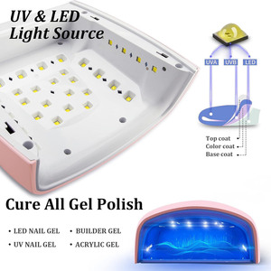 Lampe à ongles UV LED sans fil 66W rechargeable, sécheuse de vernis gel, 5 minuteurs, capteur IR, écran LCD pour la maison et le salon - Product Image 4