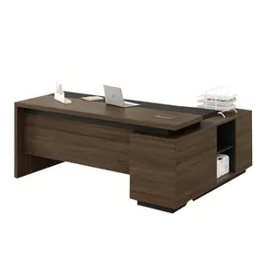 Moderne Bureau Houten Ceo Baas Manager Kantoor Werkstation Tafel L Vormige Mdf Uitvoerend Bureau