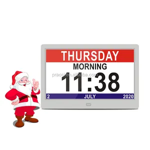 Hot Selling Lcd Screen 10.1 Inch Digital <strong>Picture</strong> Frame Desk Calendar <strong>Clock</strong> With Remote Control - Product Image 1